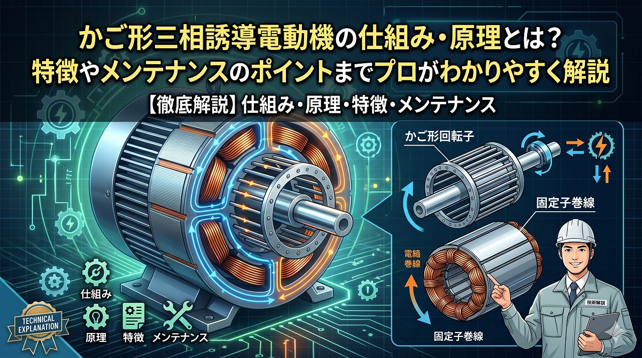 かご形三相誘導電動機の仕組み・原理とは？特徴やメンテナンスのポイントまでプロがわかりやすく解説｜モーターメンテナンス.com｜昭和電機株式会社