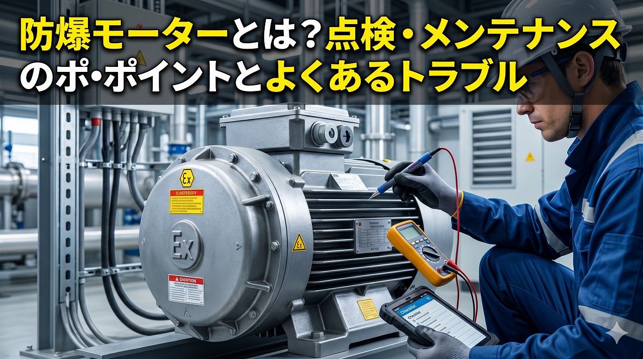 防爆モーターとは？点検・メンテナンスのポイントとよくあるトラブル｜モーターメンテナンス.com｜昭和電機株式会社