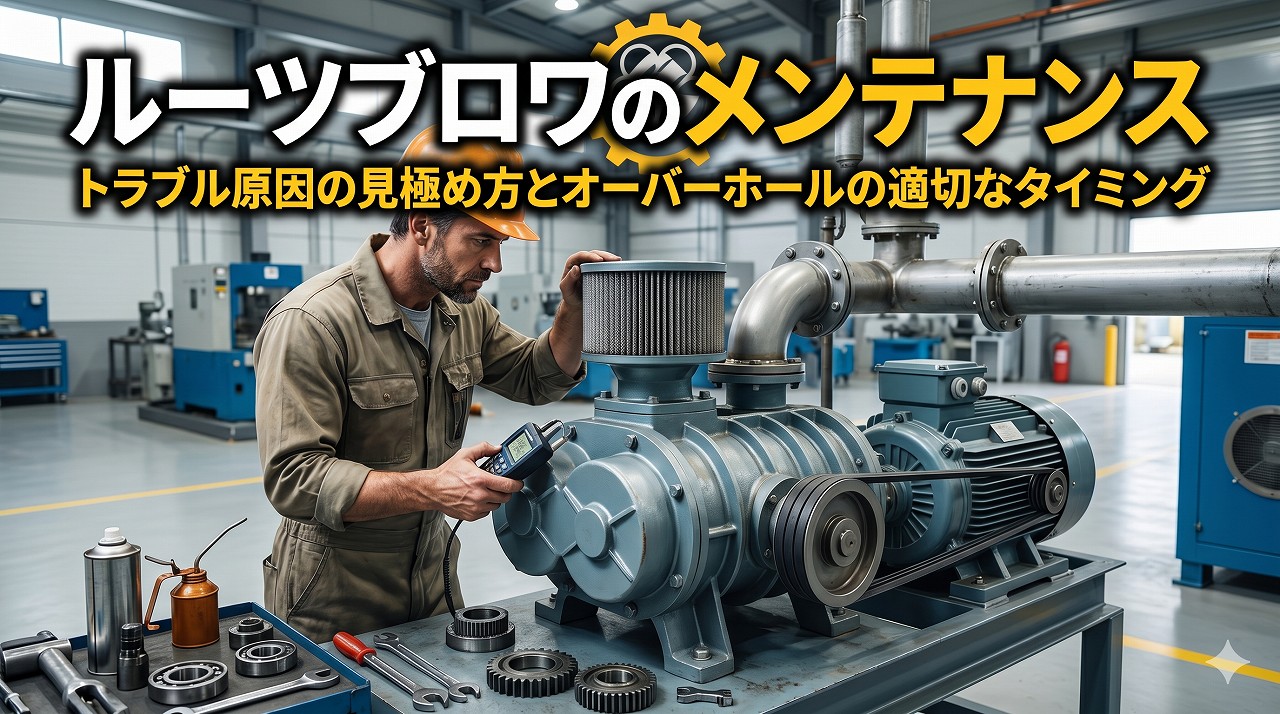ルーツブロワのメンテナンス完全ガイド｜トラブル原因の見極め方とオーバーホールの適切なタイミング｜モーターメンテナンス.com｜昭和電機株式会社