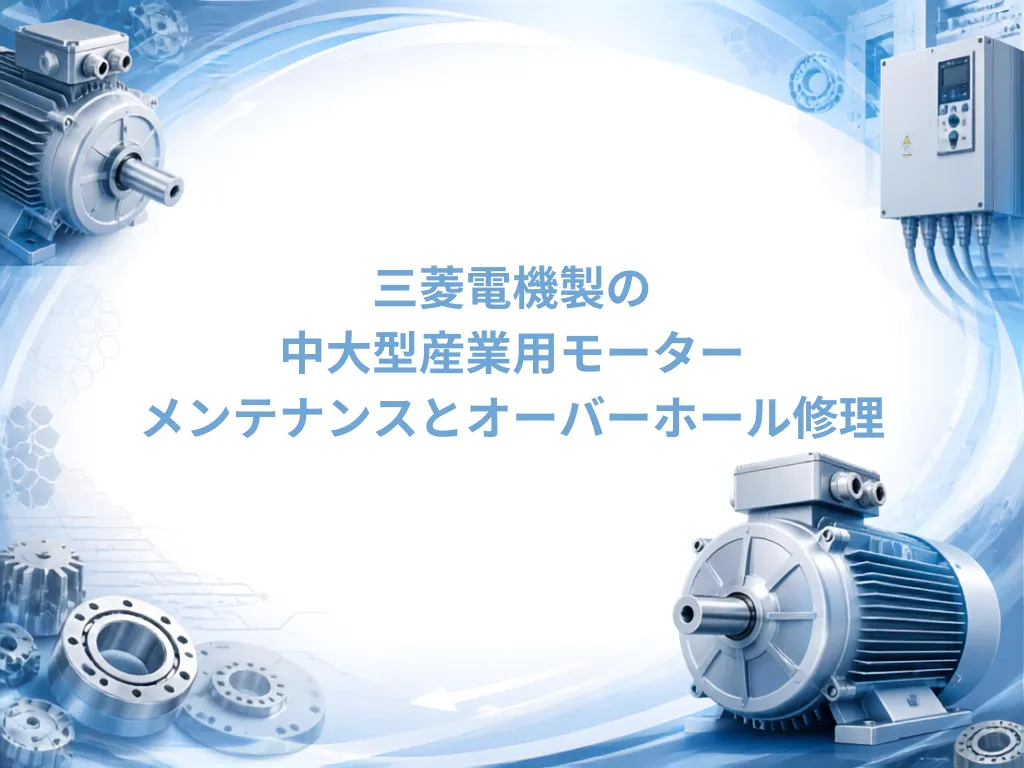 三菱電機製の中大型産業用モーター｜メンテナンスとオーバーホール修理｜モーターメンテナンス.com